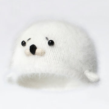 Hand-knitted Baby Seal Hat